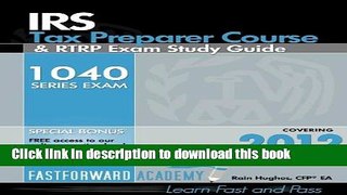 Ebook IRS Tax Preparer Course and RTRP Exam Study Guide 2012 Free Online