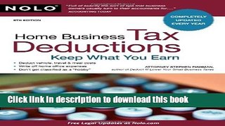 Books Home Business Tax Deductions: Keep What You Earn Full Online