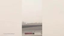 Fly Emirates Plane Crash landing Dubai Airport