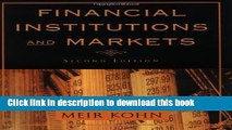 Books Financial Institutions and Markets Free Online