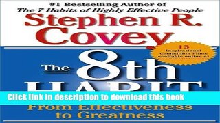 Ebook The 8th Habit: From Effectiveness to Greatness Free Online