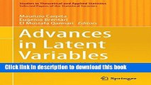 [PDF] Advances in Latent Variables: Methods, Models and Applications (Studies in Theoretical and