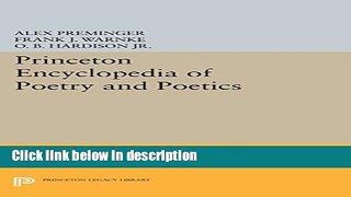 Ebook Princeton Encyclopedia of Poetry and Poetics (Princeton Legacy Library) Free Online