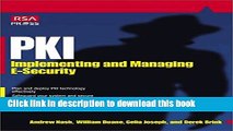 Ebook PKI: Implementing   Managing E-Security: Implementing   Managing E-Security (Rsa Press) Free