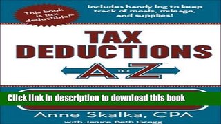 Books Tax Deductions A to Z for Home Office (Tax Deductions A to Z series) Free Online