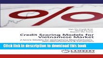 [Download] Credit Scoring Models for Vietnamese Market: Z-Score Models for Vietnamese
