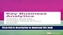 Ebook Key Business Analytics: The 60+ tools every manager needs to turn data into insights: -