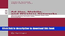 Ebook Ad-Hoc, Mobile, and Wireless Networks: 4th International Conference, ADHOC-NOW 2005, Cancun,