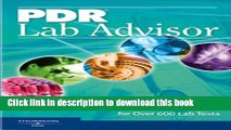 Download  PDR Lab Advisor (Pdr Lab Advisor) (Pdr Lab Advisor)  Online