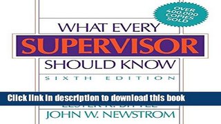 Ebook What Every Supervisor Should Know Full Online