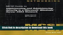 Ebook 70-299 MCSE Guide to Implementing and Administering Security in a Microsoft Windows Server