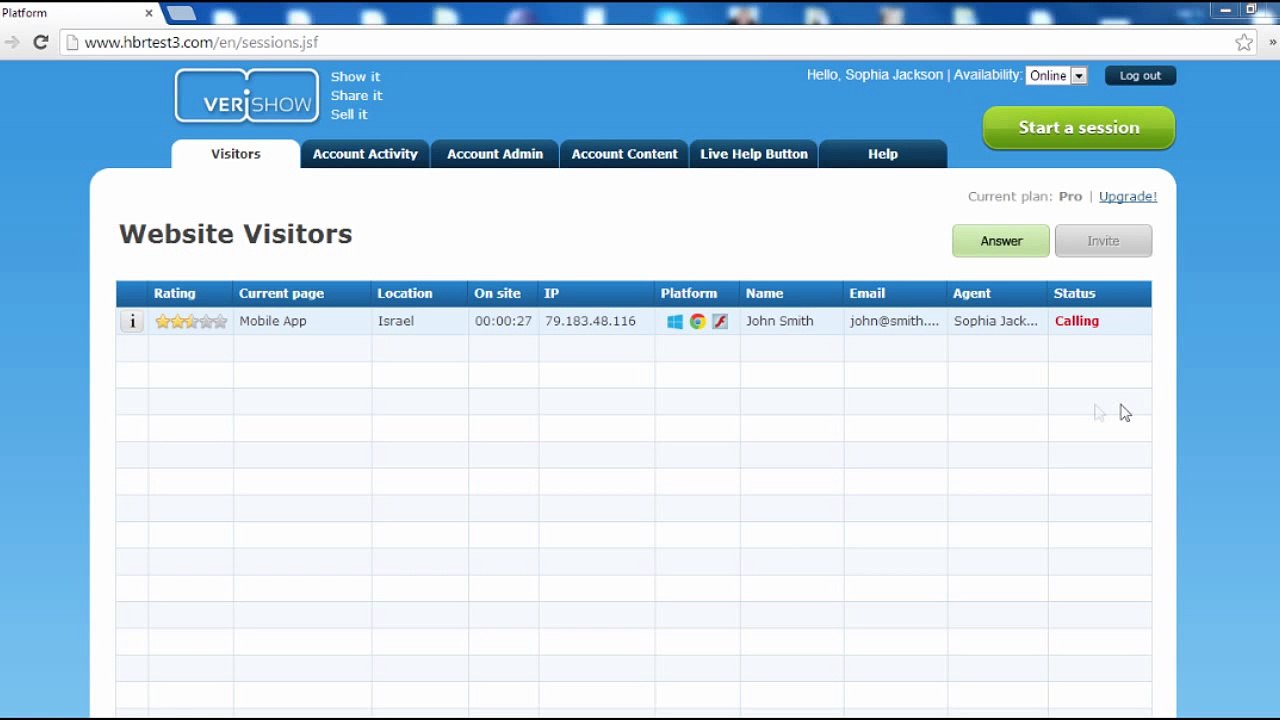 Mobile in-app remote assistance with video chat - VeriShow