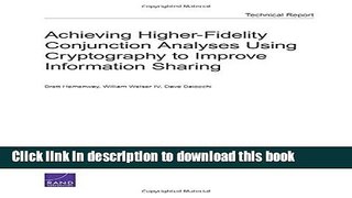 Ebook Achieving Higher-Fidelity Conjunction Analyses Using Cryptography to Improve Information