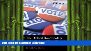 EBOOK ONLINE  The Oxford Handbook of American Elections and Political Behavior (Oxford