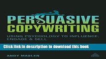 Ebook Persuasive Copywriting: Using Psychology to Influence, Engage and Sell (Cambridge Marketing
