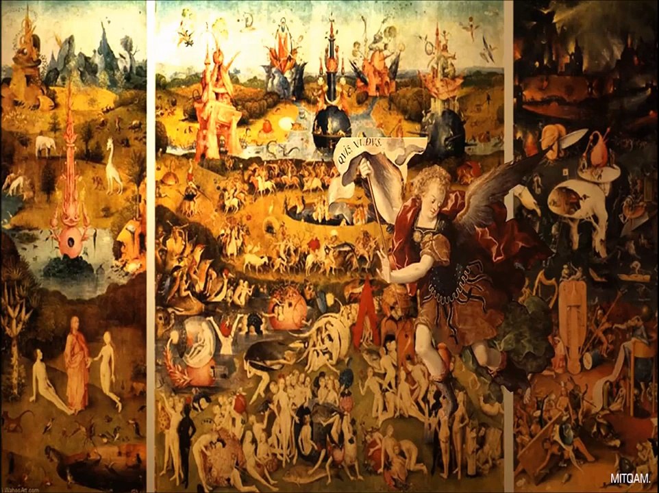 S MIGUEL ARCANJO COM PINTURAS DE HIERONYMUS BOSH