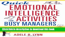 Ebook Quick Emotional Intelligence Activities for Busy Managers: 50 Team Exercises That Get