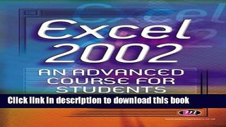 Ebook Excel 2002: An Advanced Course for Students Free Online