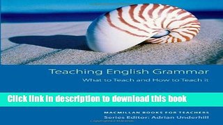 Ebook Teaching English Grammar Full Online