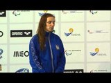 Women's 100m Butterfly S8 | Medals Ceremony | 2016 IPC Swimming European Open Championships Funchal