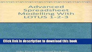 Ebook Advanced Spreadsheet Modelling With LOTUS 1-2-3 Free Online