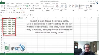 Excel Tips: Quickly Insert BLANK Rows In Between Cells - I Call It Sorting Them In