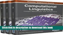 Books Computational Linguistics: Concepts, Methodologies, Tools, and Applications (3 Vols) Full