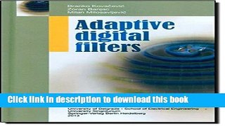 Books Adaptive Digital Filters Full Online