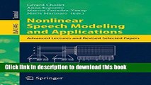 Books Nonlinear Speech Modeling and Applications: Advanced Lectures and Revised Selected Papers