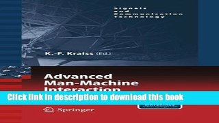 Ebook Advanced Man-Machine Interaction (Signals and Communication Technology) Full Online