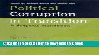 [Read  e-Book PDF] Political Corruption in Transition: A Sceptic s Handbook  Read Online