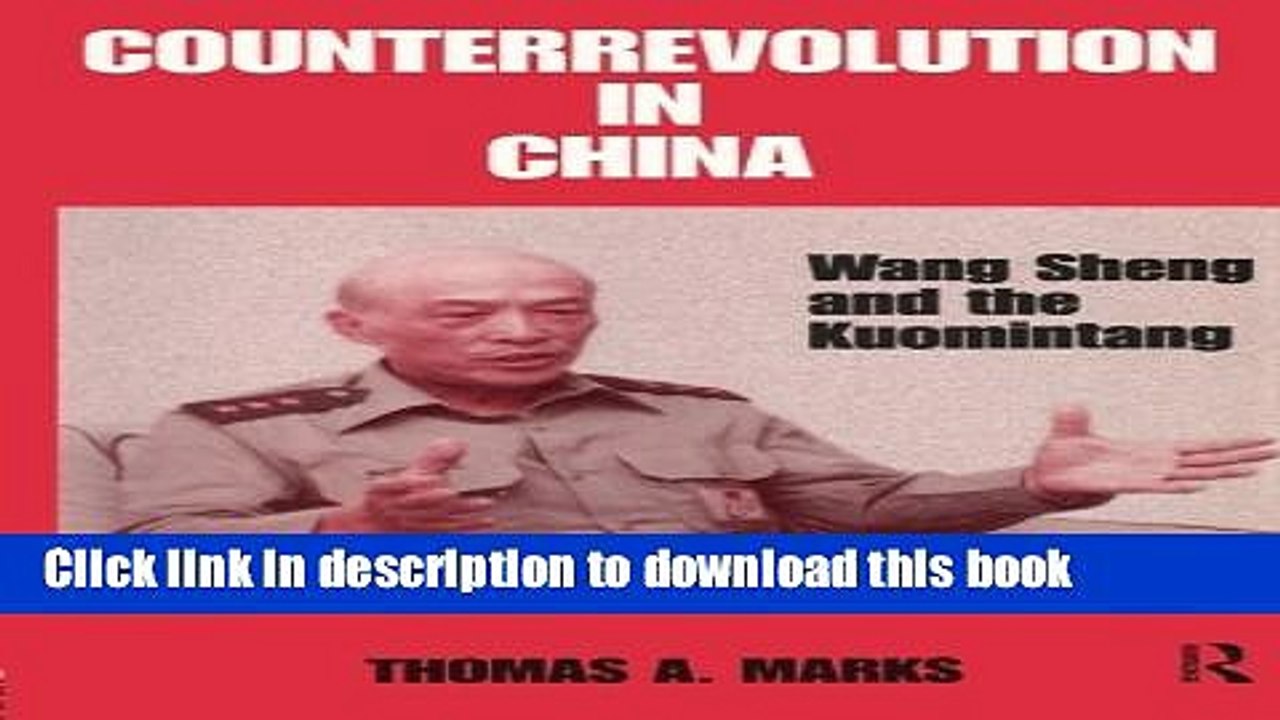 [Download] Counterrevolution in China: Wang Sheng and the Kuomintang Free Books