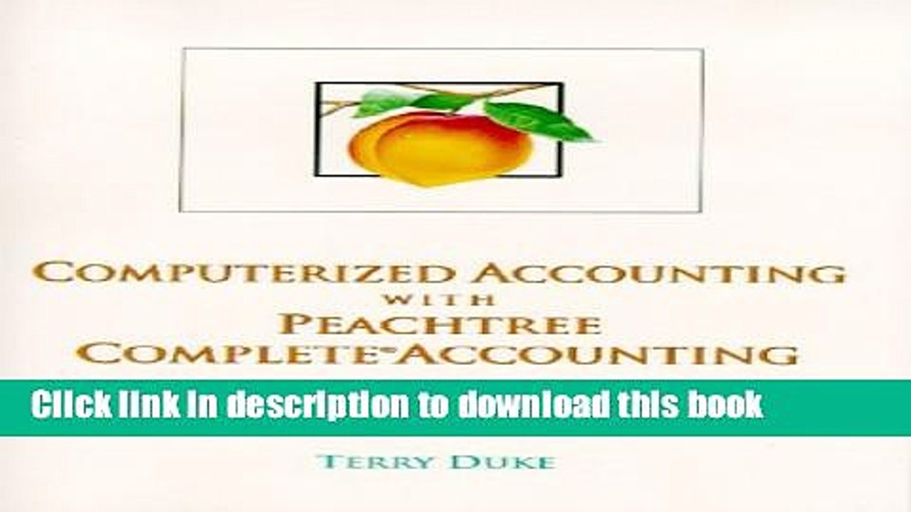 Ebook Computerized Accounting With Peachtree Complete Accounting Release 7.0 Full Download