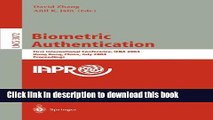 Ebook Biometric Authentication: First International Conference, ICBA 2004, Hong Kong, China, July