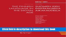 Books The Finnish Language in the Digital Age Free Online