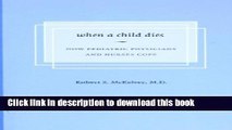 PDF  When a Child Dies: How Pediatric Physicians and Nurses Cope  {Free Books|Online