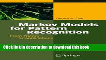 Ebook Markov Models for Pattern Recognition: From Theory to Applications Free Online