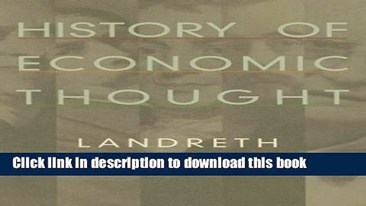 [PDF] History of Economic Thought: 4th (fourth) edition  Read Online