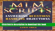 Ebook MLM SCRIPTS: Recruiting and Handling Objections Full Online