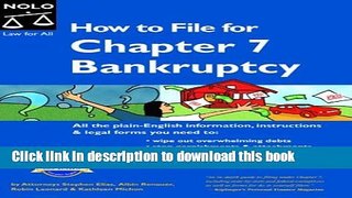 [PDF] How to File for Chapter 7 Bankruptcy Free Books