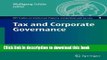 Books Tax and Corporate Governance (MPI Studies on Intellectual Property and Competition Law) Full