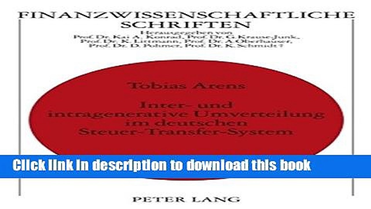 [Download] Inter- und intragenerative Umverteilung im deutschen Steuer-Transfer-System: