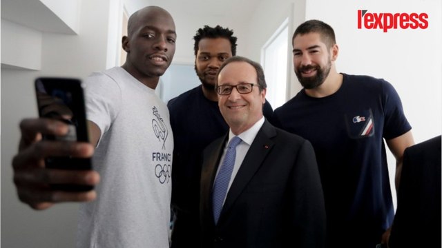 Selfies, cantine et promo: la visite de François Hollande à Rio