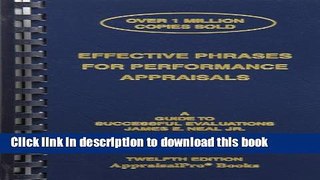 Books Effective Phrases for Performance Appraisals: A Guide to Successful Evaluations Full Online