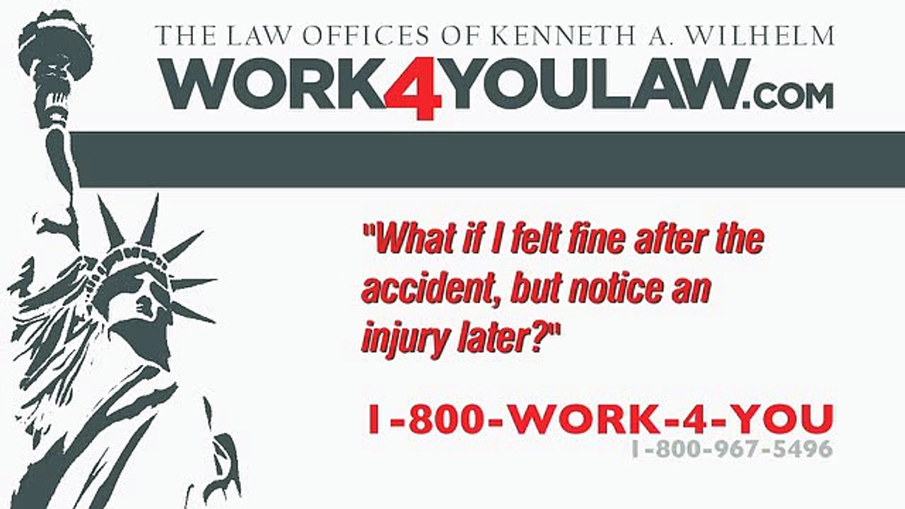 What if I Felt Fine After the Accident but Notice an Injury Later?