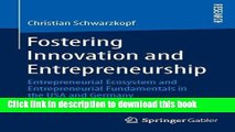 Download  Fostering Innovation and Entrepreneurship: Entrepreneurial Ecosystem and Entrepreneurial