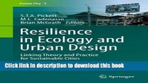 [PDF] Resilience in Ecology and Urban Design: Linking Theory and Practice for Sustainable Cities