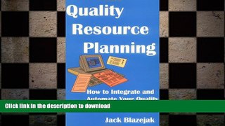 FAVORIT BOOK Quality Resource Planning  - How To Automate and Integrate Your Quality Management