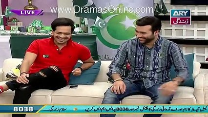 Comedian and Naveed Raza in a Live Morning Show