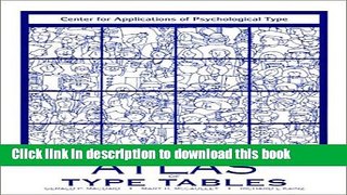 [PDF] Myers-Briggs Type Indicator Atlas of Type Tables Read Online